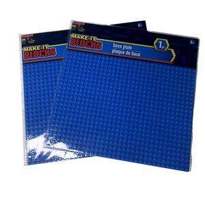 Construction Block Base Plates Set 2 Blue 32 x 32 Studs u Compatible Major Brand